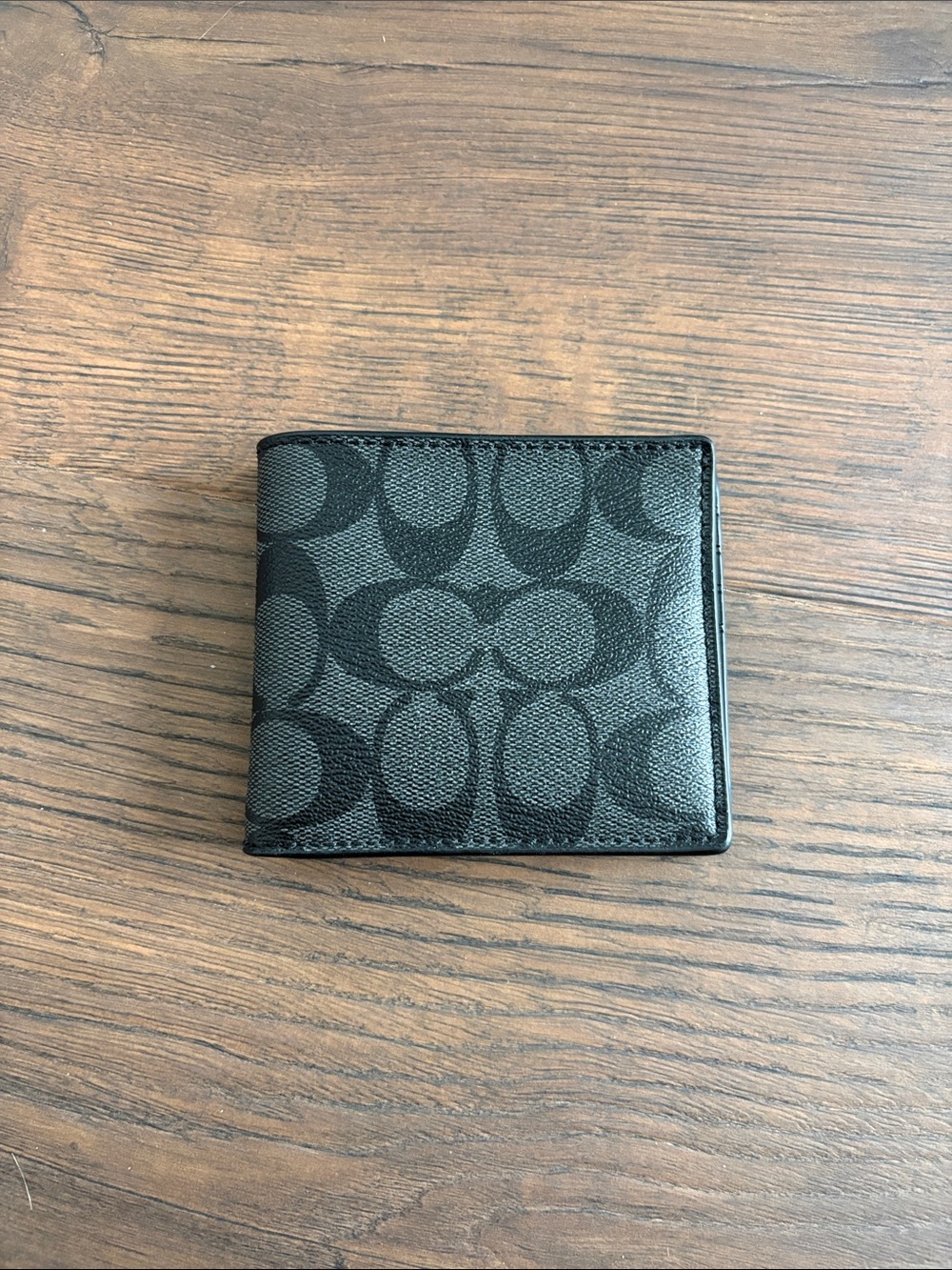 Coach Men's Signature Wallet - Black/Charcoal
